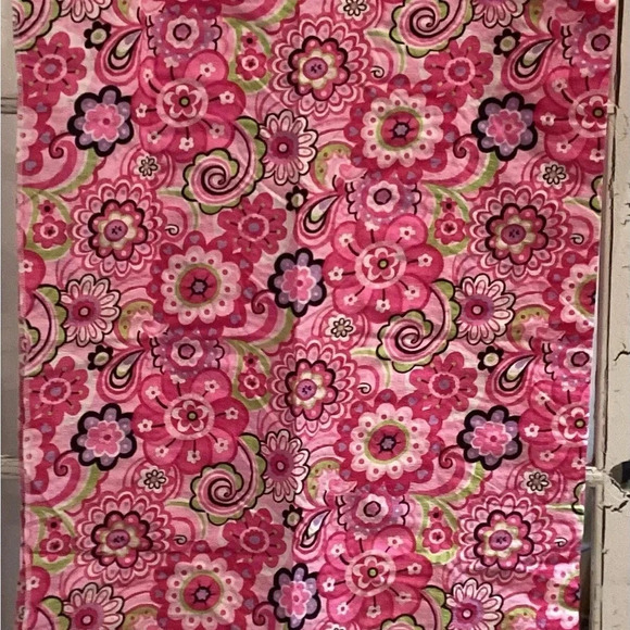 Lot Of 2 Seer Sucker Receiving Blankets Pink Themed Paisley/ Flowers Handmade - Picture 2 of 3